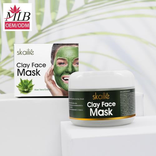 Mascarilla facial de arcilla de aloe vera
